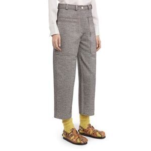 Acne Studios Gray Milford Trousers Pants Size 34 Cropped Ankle Length flat